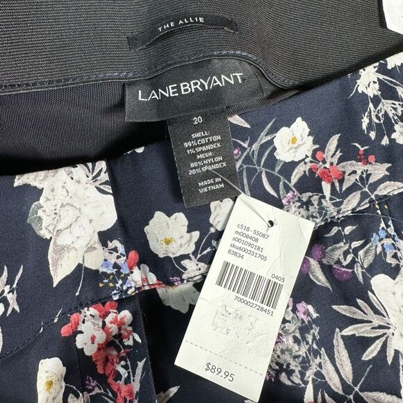 NEW Lane Bryant THE ALLIE Slim Ankle Women Size 20 Flower Capri Crop Pants 41x24 - Picture 9 of 10